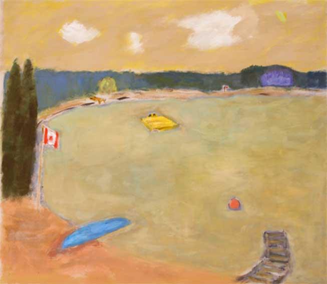 Summer Lake - 1 (Blue Canoe)